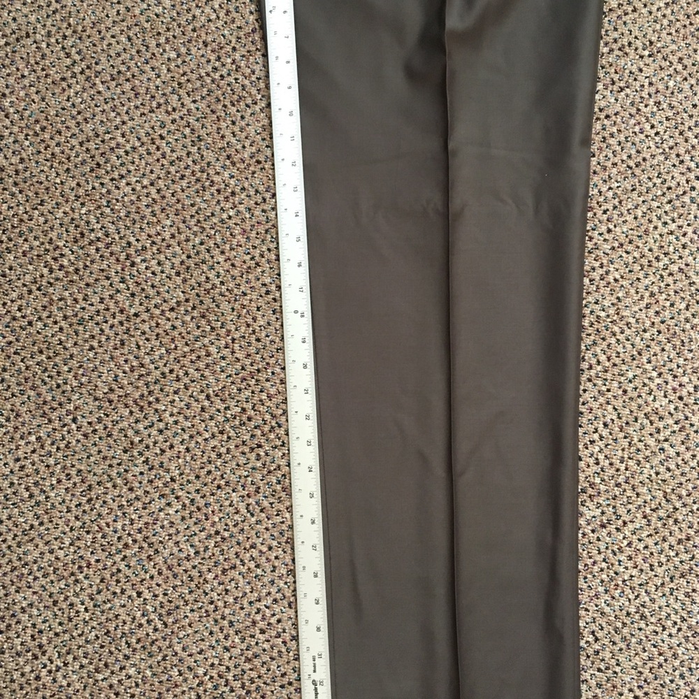 Gianni manzoni men’s dress pants 42w brown wool super 120s Italy pleated new 65 - Picture 7 of 8